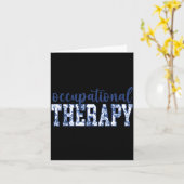 Blue Toile Wildflower Occupational Therapy Ot Flor Karte (Gelbe Blume)