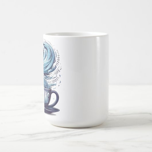 Blue Tone Coding Coffee Binary Numbers Programmier Kaffeetasse (Mittel)