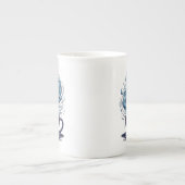 Blue Tone Coding Coffee Binary Numbers Programmier Porzellantasse (Vorderseite)