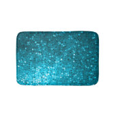 Blue Tones Imitate Glitzer & Glitzern Print Badematte (Vorderseite)