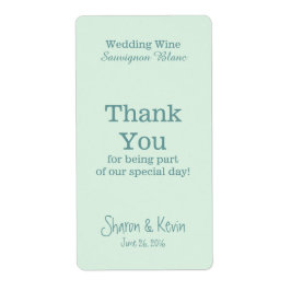 Blue Tones Wedding Wine Vielen Dank