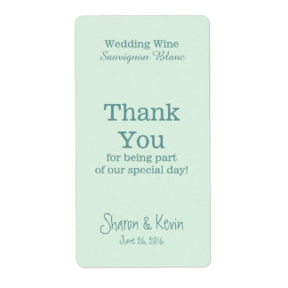 Blue Tones Wedding Wine Vielen Dank