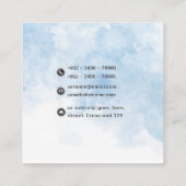 Blue Tooth Dentis Business Card Quadratische Visitenkarte (Rückseite)