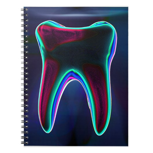 Blue Tooth Dentist Orthodontist Notebook Notizblock (Vorderseite)
