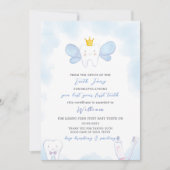 Blue Tooth Fairy Letter Einladung (Vorderseite)