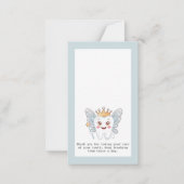 Blue Tooth Fairy Receipt Flat Note Card Mitteilungskarte (Rückseite)