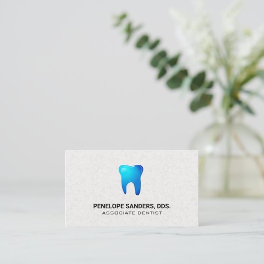 Blue Tooth Logo | Dental Visitenkarte (Stehend Vorderseite)