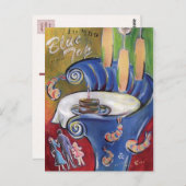 Blue Top Postkarte (Vorne/Hinten)