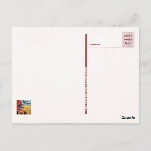 Blue Top Postkarte (Rückseite)