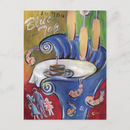 Blue Top Postkarte (Vorderseite)