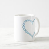 Blue Topaz Gem Herz Kaffeetasse (VorderseiteRechts)