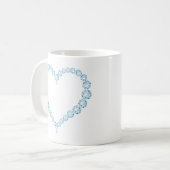 Blue Topaz Gem Herz Kaffeetasse (Vorderseite Links)