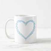 Blue Topaz Gem Herz Kaffeetasse (Links)