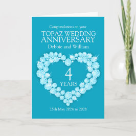 Blue Topaz Hochzeitstag Details Karte
