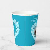 Blue Topaz Hochzeitstag Foto Pappbecher (Rechts)