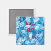 Blue Topaz-Thema Dezember Geburtstagsfeier Magnet (Vorderseite/Rückseite)