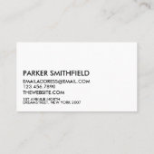 Blue Topography Pattern Business Card Visitenkarte (Rückseite)