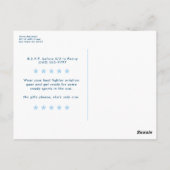 Blue TopOne Fighting Pilot zum ersten Geburtstag Postkarte (Rückseite)