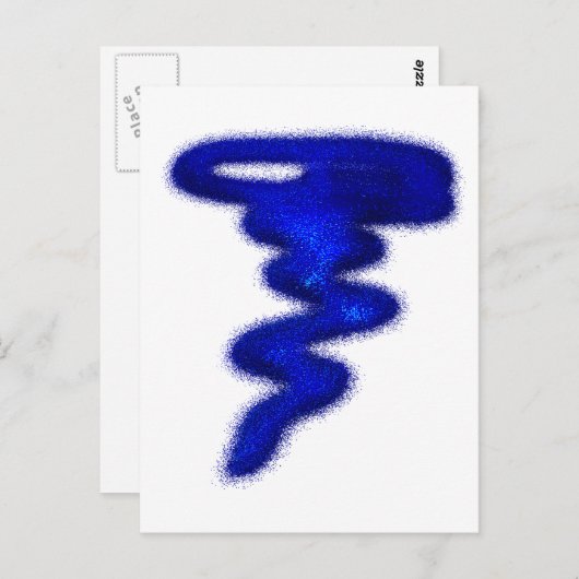 Blue Tornado Postkarte (Vorne/Hinten)