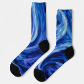 Blue Tornado Wind Kunst, Dichtung und Musik Socken (Linkes Detail)