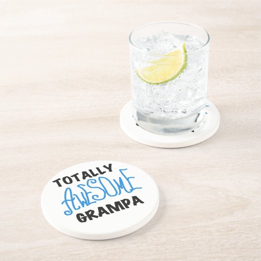 Blue Total Phantastisch Grampa T - Shirt und Gesch Sandstein Untersetzer (Seite)