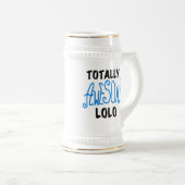 Blue Total Phantastisch Lolo T - Shirt und Geschen Bierglas (VorderseiteRechts)