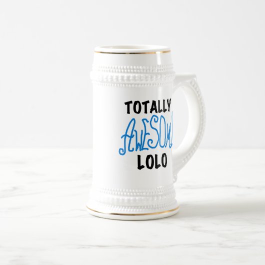 Blue Total Phantastisch Lolo T - Shirt und Geschen Bierglas (VorderseiteRechts)