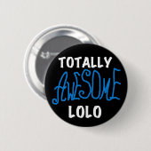 Blue Total Phantastisch Lolo T - Shirt und Geschen Button (Vorne & Hinten)