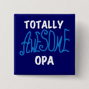 Blue Total Phantastisch Opa T - Shirt und Geschenk Button
