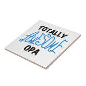 Blue Total Phantastisch Opa T - Shirt und Geschenk Fliese (Seite)