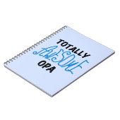 Blue Total Phantastisch Opa T - Shirt und Geschenk Notizblock (Linke Seite)