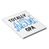 Blue Total Phantastisch Opa T - Shirt und Geschenk Notizblock (angewinkelt)