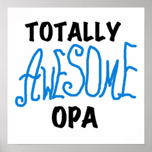 Blue Total Phantastisch Opa T - Shirt und Geschenk Poster