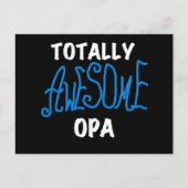 Blue Total Phantastisch Opa T - Shirt und Geschenk Postkarte (Vorderseite)