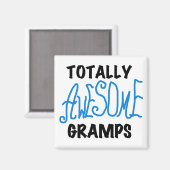 Blue Totally Phantastisch Gramps T - Shirt und Ges Magnet (Vorderseite/Rückseite)