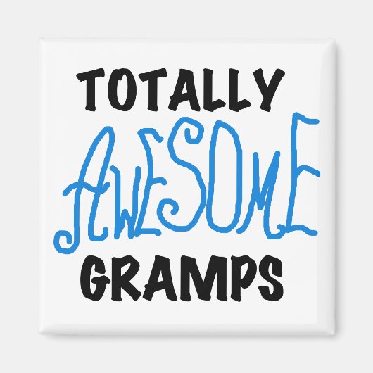 Blue Totally Phantastisch Gramps T - Shirt und Ges Magnet (Vorne)