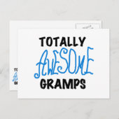 Blue Totally Phantastisch Gramps T - Shirt und Ges Postkarte (Vorne/Hinten)
