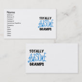 Blue Totally Phantastisch Gramps T - Shirt und Ges Visitenkarte (Vorne/Hinten)