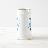 Blue Totally Phantastische T - Shirt und Geschenke Bierglas (Mittel)