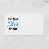 Blue Totally Phantastische T - Shirt und Geschenke Visitenkarte (Rückseite)