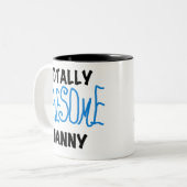 Blue Totally Phantastische T - Shirt und Geschenke Zweifarbige Tasse (Vorderseite Links)