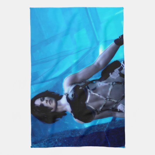 Blue Toxin kitchen towel Geschirrtuch (Vertikal)