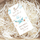 Blue Toy Airplane Boy Baby Dusche Vielen Dank Geschenkanhänger