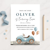 Blue Toy Car Birthday Einladung