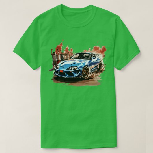 Blue Toyota Supra Mk4 T-Shirt (Design vorne)