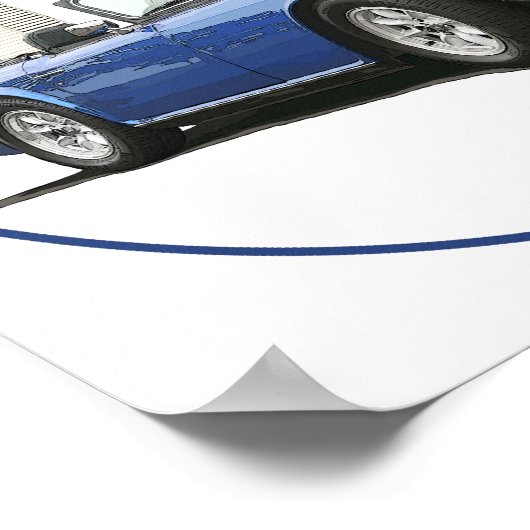 Blue TR6 Poster (Ecke)