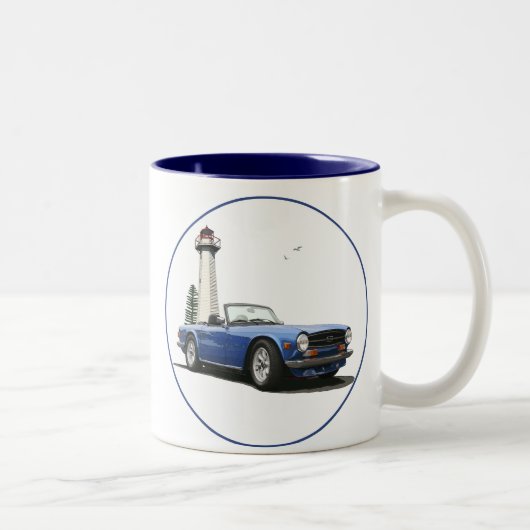 Blue TR6 Zweifarbige Tasse (Rechts)