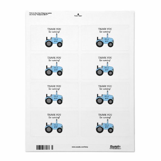 Blue Tractor Baby Showmarke (Vorne)