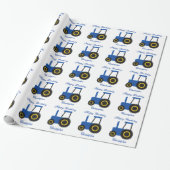 Blue Tractor Birthday Geschenkpapier (Ungerollt)