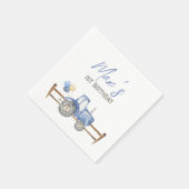 Blue Tractor Birthday Napkins Serviette (Ecke)